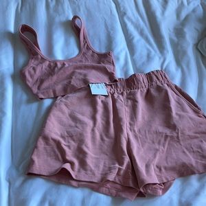 Pink zara sweat set
